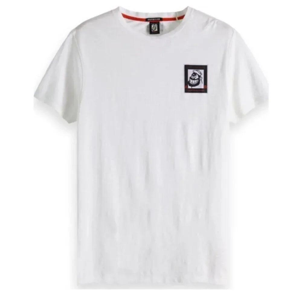 Scotch & Soda Brutus x AB Amsterdams Blauw T-Shirt Mens Size M White Popeye